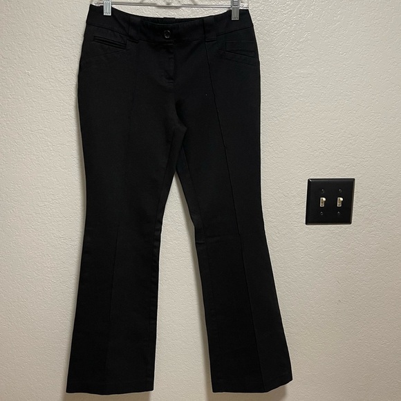 INC International Concepts Black Flare Pants Size 6 - Picture 1 of 7